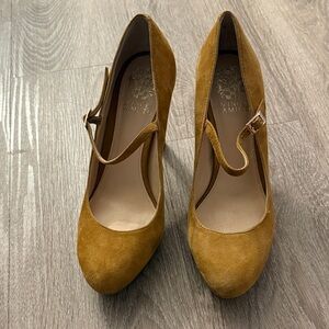 Vince Camuto Mustard Suede Heels